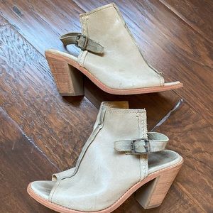 Frye open toe slide